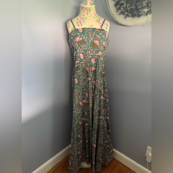 RAGA Floral Teal and Pink Maxi Dress - Picture 1 of 9